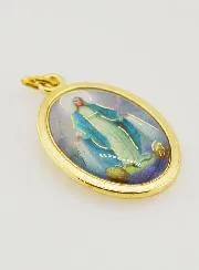 Farbige Medaille der Wunderbaren Muttergottes 22mm