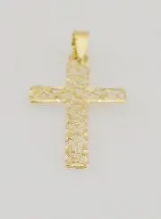 Anhänger Durchbrochenes Kreuz 9K Gold – 25mm