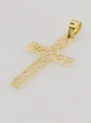 Anhänger Durchbrochenes Kreuz 9K Gold – 25mm