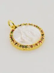 Medaille Wunderbare Madonna aus Perlmutt – 15mm