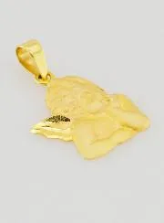 Schutzengel Medaille aus 375er Gold – 14mm