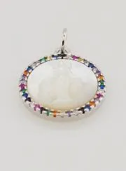 Medaille Wunderbare Madonna aus Perlmutt – 15mm