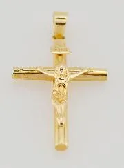 Anhänger Kreuz Jesu aus 9 Karat Gold – 25mm