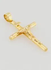 Anhänger Kreuz Jesu aus 9 Karat Gold – 25mm