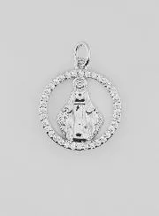 Medaille der Wunderbaren Madonna aus Perlmutt – 15 mm