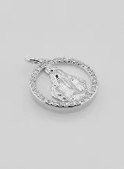 Medaille der Wunderbaren Madonna aus Perlmutt – 15 mm