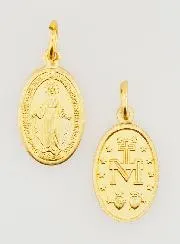 Wundertätige Medaille aus Goldfarbenem Aluminium – 19 mm