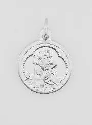 Anhänger Heiliger Christophorus aus Aluminium – 15 mm