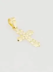 Anhänger Verziertes Kreuz 15mm – 9K Gold