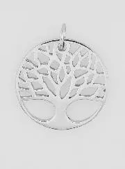 Durchbrochener Anhänger Baum des Lebens aus Edelstahl – 18mm