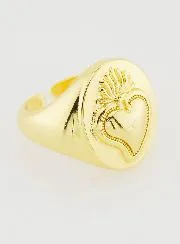 Siegelring Ex Voto aus Gold-Messing