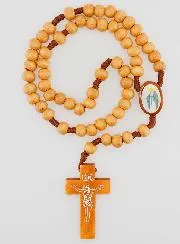 Rosenkranz Wundertätige Madonna mit Holzperlen