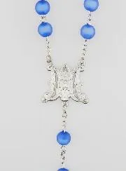 Rosenkranz Blaue Perlen und Wundertätige Medaille
