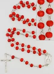 Rosenkranz Medaille Wundertätige Madonna aus Rosenholz