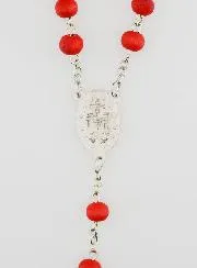 Rosenkranz Medaille Wundertätige Madonna aus Rosenholz