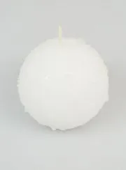 Weihnachtskerze Schneeball – 8cm
