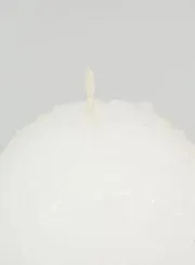 Weihnachtskerze Schneeball – 8cm