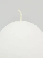 Weihnachtskerze Eis Kugel 8cm – Weiß