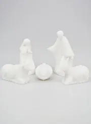 Weihnachtskrippe aus Alabaster – 5 Figuren