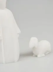 Weihnachtskrippe aus Alabaster Hirte und Schaf - 9 cm