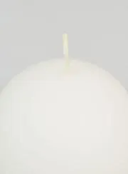 Deko Kugelkerze 80mm – Weiß