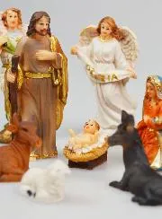 Weihnachtskrippe mit 11 Figuren - 8cm