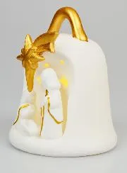Weihnachtskrippenfigur Leuchtende Glocke - 14cm