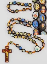 Rosenkranz Wundertätige Madonna aus Holz - 60cm