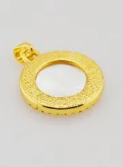 Anhänger Heiliger Michael Messing und Perlmutt – 22 mm