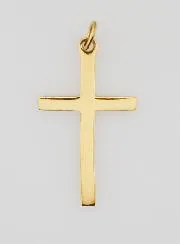 Anhänger Kreuz aus Goldfarbenem Edelstahl - 26mm