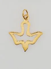 Medaille des Heiligen Geistes aus Goldfarbenem Edelstahl