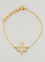 Armband Heiliger Geist Filigrane aus Goldfarbenem Edelstahl