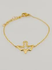 Armband Heiliger Geist Filigrane aus Goldfarbenem Edelstahl