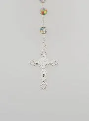 Rosenkranz Wundertätige Madonna 925er Silber und Kristall