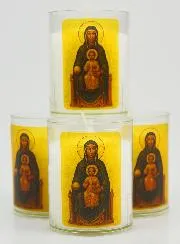 Set mit 4 Votivkerzen Madonna von Montserrat