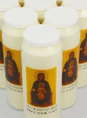 Set 10 Novenenkerzen Madonna von Montserrat