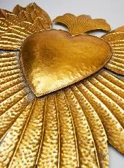 Große Ex Voto Wanddekoration aus Metall – 81cm