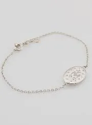 Armband Wundertätige Medaille - Silber und Blaues Emaille