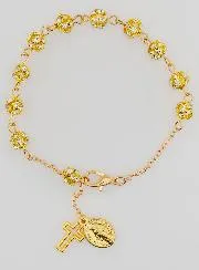 Zehner Rosenkranz Armband Wundertätige Medaille und Kreuz