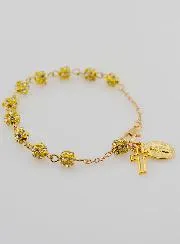 Zehner Rosenkranz Armband Wundertätige Medaille und Kreuz