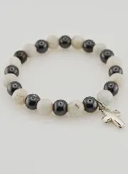 Edelstein Armband – Hämatit und Mondstein