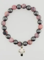 Edelstein Armband – Hämatit und Rhodonit