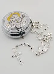 Rosenkranz und Dose Heiliger Antonius