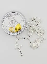 Geschenk zur Firmung Rosenkranzdose und Rosenkranz