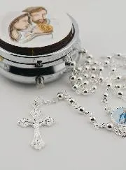 Rosenkranz Dose Heilige Familie mit Rosenkranz