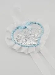 Taufgeschenk – Medaillon für Babywiege Herz und Schutzengel