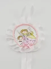 Taufgeschenk – Medaillon für Babywiege Engel mit Laterne