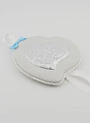 Taufgeschenk Junge – Anhänger für Babywiege aus Leder - Engel mit Laterne