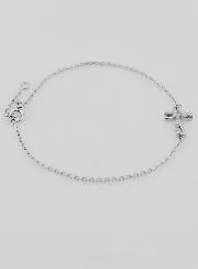 Religiöses Armband Silber mit Strasskreuz