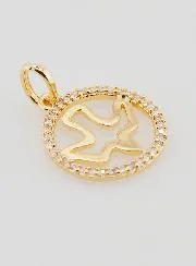 Vergoldeter Anhänger Heiliger Geist Filigrane – 15mm